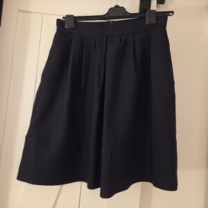 Massimo Dutti Navy Blue A-Line Skirt (8)
